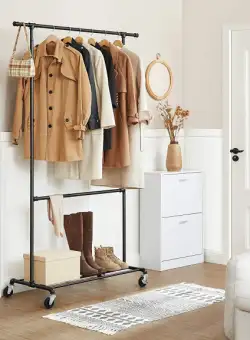 Suport mobil cu roti Black 1, 130 x 49 x 198 cm