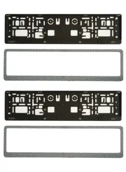 Suport numar inmatriculare carbon set 2 buc, Mega Drive