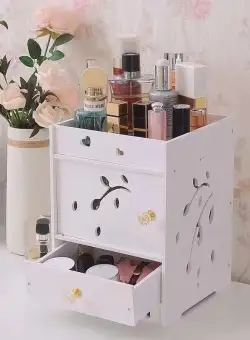 Suport organizator cosmetice, farduri din pvc 27x20 cm