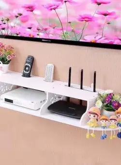 Suport router sau receiver TV, cu 3 compartimente, 100 cm