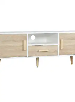 Suport TV modern HOMCOM pentru televizoare de pana la 46", Unitate TV cu dulapuri si sertar | Aosom RO