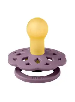 Suzeta Boheme Latex, tetina rotunda, 0 luni + Mauve, BIBS