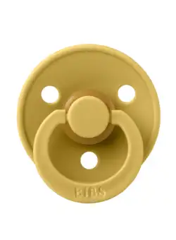 Suzeta Colour Latex BIBS Mustard, tetina rotunda, 6 luni +