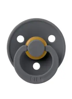 Suzeta Colour Latex pentru bebelusi BIBS, cu tetina rotunda, 0 luni +