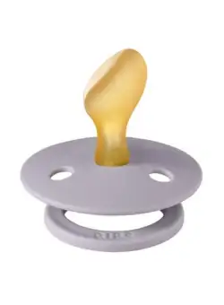 Suzeta Colour Latex, tetina anatomica, 6 luni + Fossil Grey, BIBS