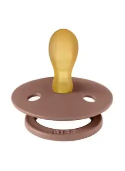 Suzeta Colour Latex, tetina simetrica, 6 luni + Woodchuck, BIBS