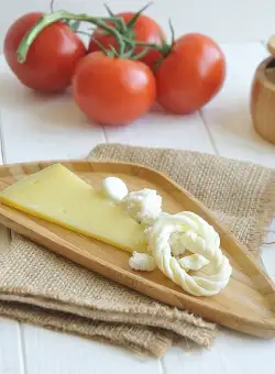 Tablă de prezentare a alimentelor din bambus Viego, Nuc, 11x1x25 cm