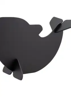 Tabla de scris Securit Silhouette 3D Whale 22x14 5x10cm include marker creta negru