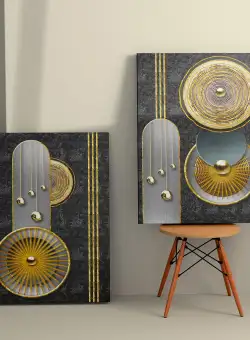 Tablou Canvas (2 bucăți) 2KNV4347, Multicolor, 110x70 cm