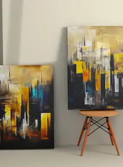 Tablou Canvas (2 bucăți) Antonio 9, Multicolor, 110x70 cm