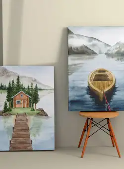 Tablou Canvas (2 bucăți) Minimal 2, Multicolor, 110x70 cm