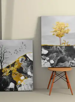 Tablou Canvas (2 bucăți) Modern 9, Multicolor, 110x70 cm