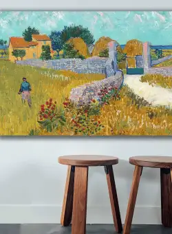 Tablou Canvas Casa de Vacanta, Multicolor, 100 x 70 cm