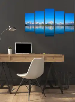 Tablou MDF ( 5 buc ) Utah, Multicolor, 60x110 cm