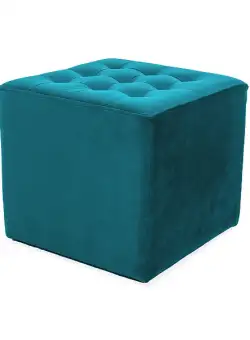Taburet Lori Velvet Turcoaz 85 – l39 x L39x h34 cm
