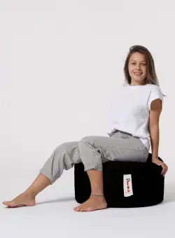 Taburet puf, Round Pouf, Ferndale, impermeabil, Garden Pouffe, 55 x 55 x 30 cm