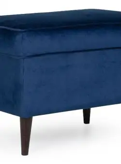 Taburet tapitat Ron velvet bleumarin Blu86