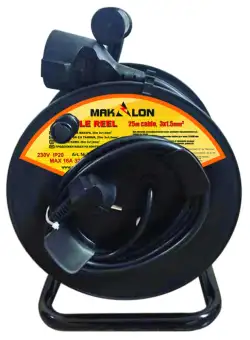 Tambur cu cablu 25m 1.5mm2 cu protectie termica MK Makalon