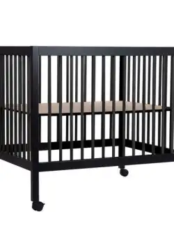 Tarc Childhome 97 cu roti 75x95 cm MDF Negru