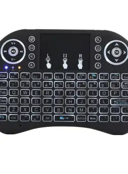 Tastatura Iluminata Wireless Techstar® i8 RGB Play, Air Mouse, cu Touchpad, pentru TV Box si Mini PC, Android TV, Smart TV, PC, Laptop