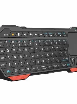 Tastatura Wireless Techstar®, Bluetooth, Scroll, TouchPad, Controller, Mouse, Iluminata