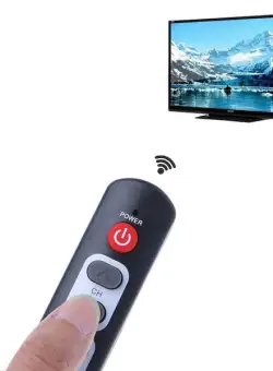 Telecomanda universala cu 6 butoane, Ultra Slim & Light, Negru