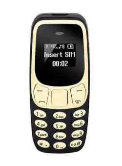 Telefon Mobil Mini GSM, Dual SIM, Bluetooth, Ecran OLED, Model Clasic, Baterie 380mAh,BM10, Negru