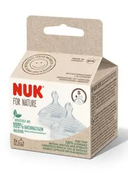 Tetina Nuk for Nature Silicon S, Set 2 Bucati