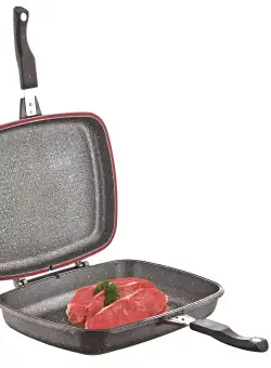 Tigaie dubla grill multifunctionala rectangulara Fest Granite 32 x 26 cm