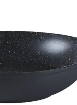 Tigaie tip WOK Sambonet Rock & Rose 28cm 3.5 litri inductie negru