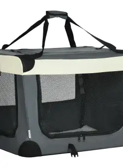 Transportor pliabil pentru animale de companie PawHut, 70cm, gri | AOSOM RO