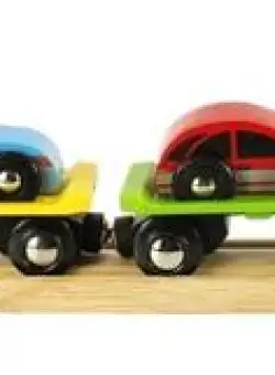 Trenulet cu platforma auto BigJigs