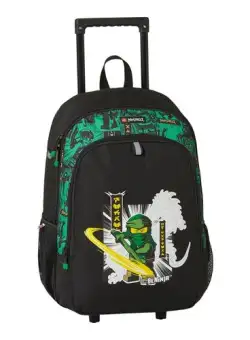 Troller LEGO NinjaGo LG-20274-2301, 35L, material 600D polyester (Negru/Verde)