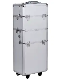 Trolley Make up Artist profesional Beauty Case Machiaj din Aluminiu HOMCOM | Aosom RO