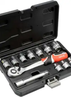 Trusa chei tubulare + antrenor YATO 1 2 CrV 12 piese