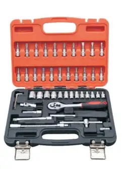 Trusa chei tubulare si biti - 46 piese