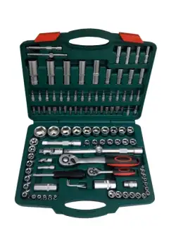 Trusa chei tubulare si biti Troy 26102, 108 piese