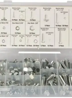 Trusa suruburi, piulite si saibe Toolland HAS06, 240 piese