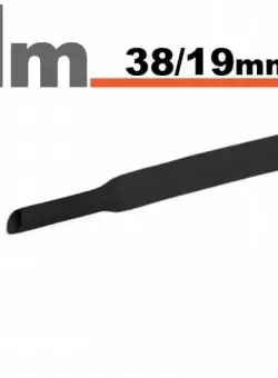 Tub Termocontractibil Negru , 38 19 mm