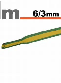 Tub termocontractibilGalben-verde , 6 3 mm