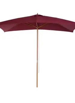 Umbrela din lemn Outsunny, bordo 2x3m | Aosom RO