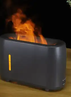 Umidificator Andowl cu difuzor de aroma, cu flacara falsa, telecomanda, temporizator, 240ml, Q-XJ160