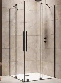 Usa de dus glisanta Radaway Furo Black KDD 90cm deschidere stanga