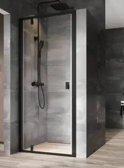 Usa de nisa batanta Ravak Nexty NDOP1-90 90cm sticla transparenta 6mm profil negru