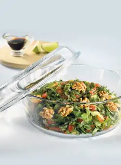 Vas termorezistent rotund cu capac Pasabahce Borcam 3.15 L