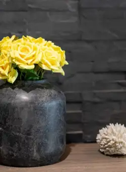 Vaza Decorativa Autograph-Bari Marmura Ceppo Grey, 20 x 19 cm