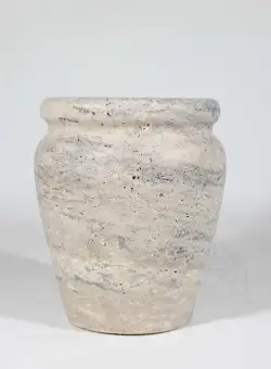 Vaza Decorativa Autograth-Roma Travertin Silver, 30 x 25 x 25 cm