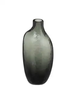 Vaza Sticla Single, Gri, 20 Cm