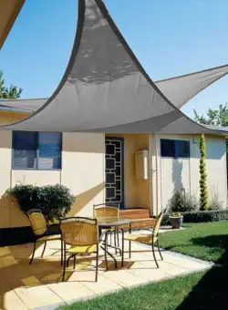 Vela de soare - 2 x 2 x 2 m - gri