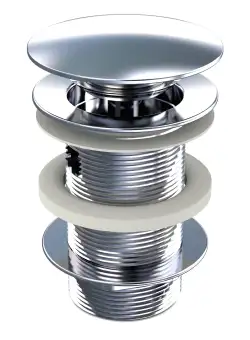 Ventil pentru lavoare cu preaplin Wirquin Essentiels tip click-clack inox